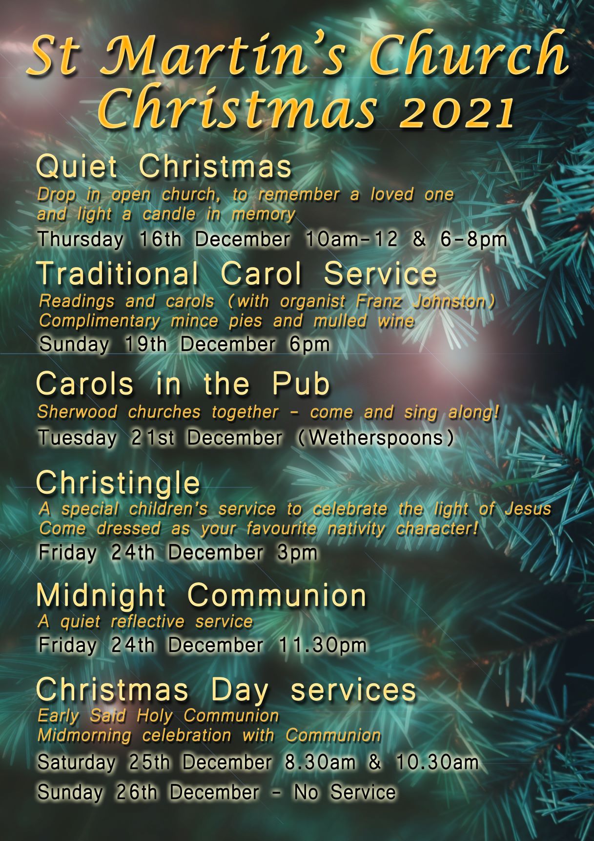 Sherwood Church Christmas Services 2022 St Martin - A Church Near You