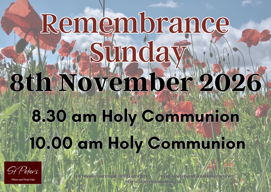Remembrance Sunday - News - St Peter's Church - A Church Near You