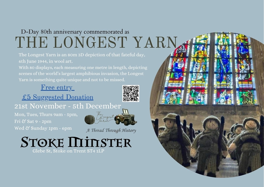 Longest yarn coming to Stoke Minster this November News Stoke