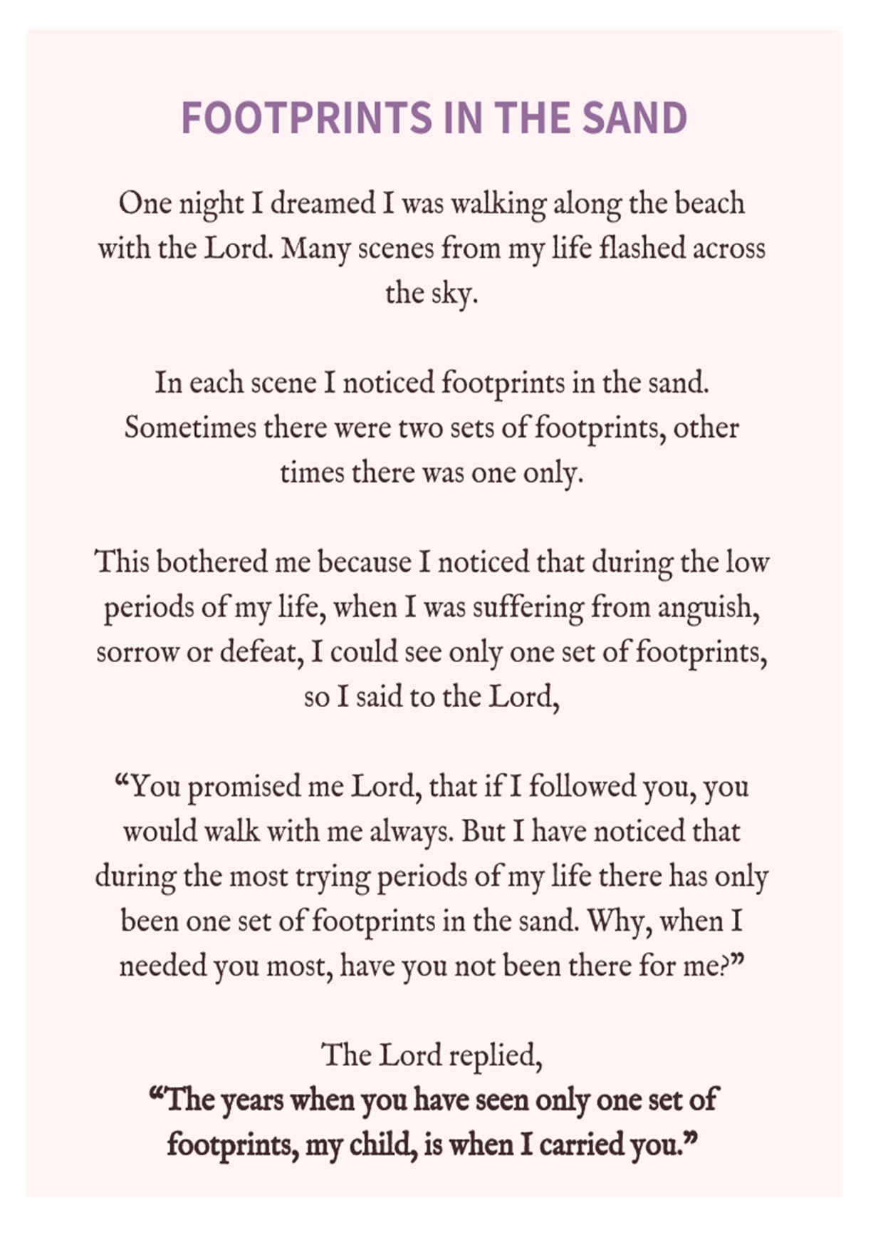 Footprints in the sand