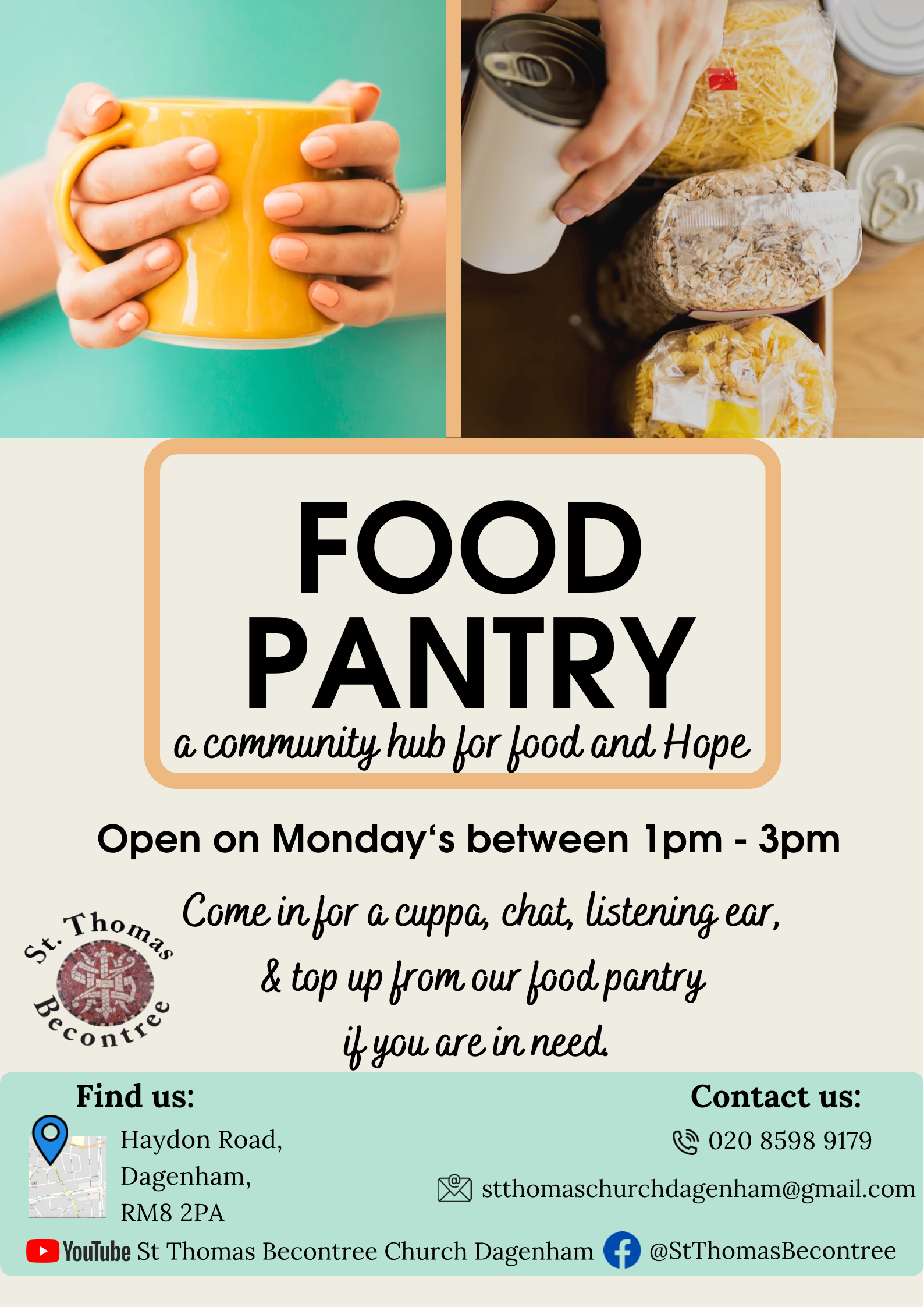 Food pantry - a community hub for food and hope