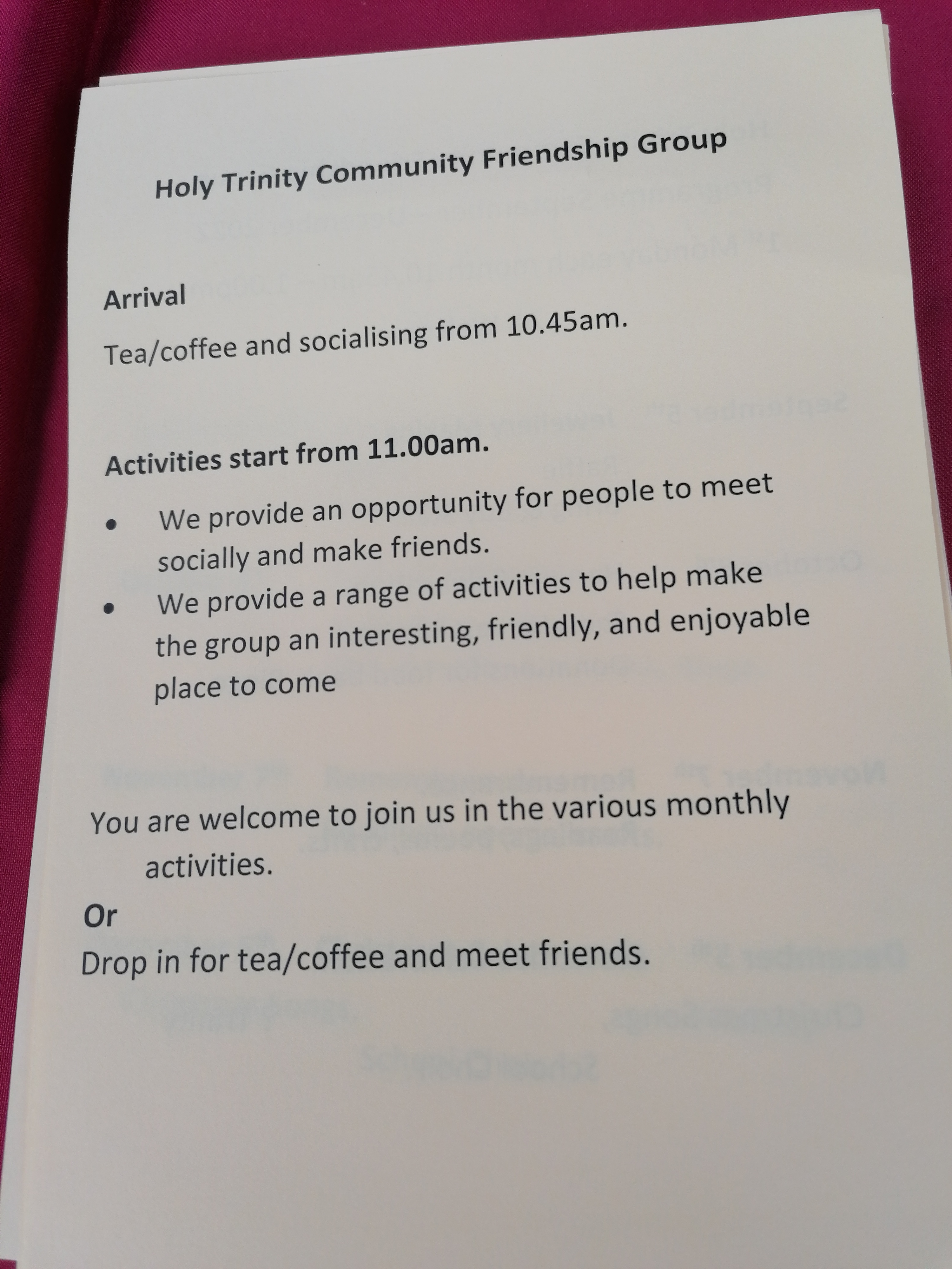 Community Friendship Group