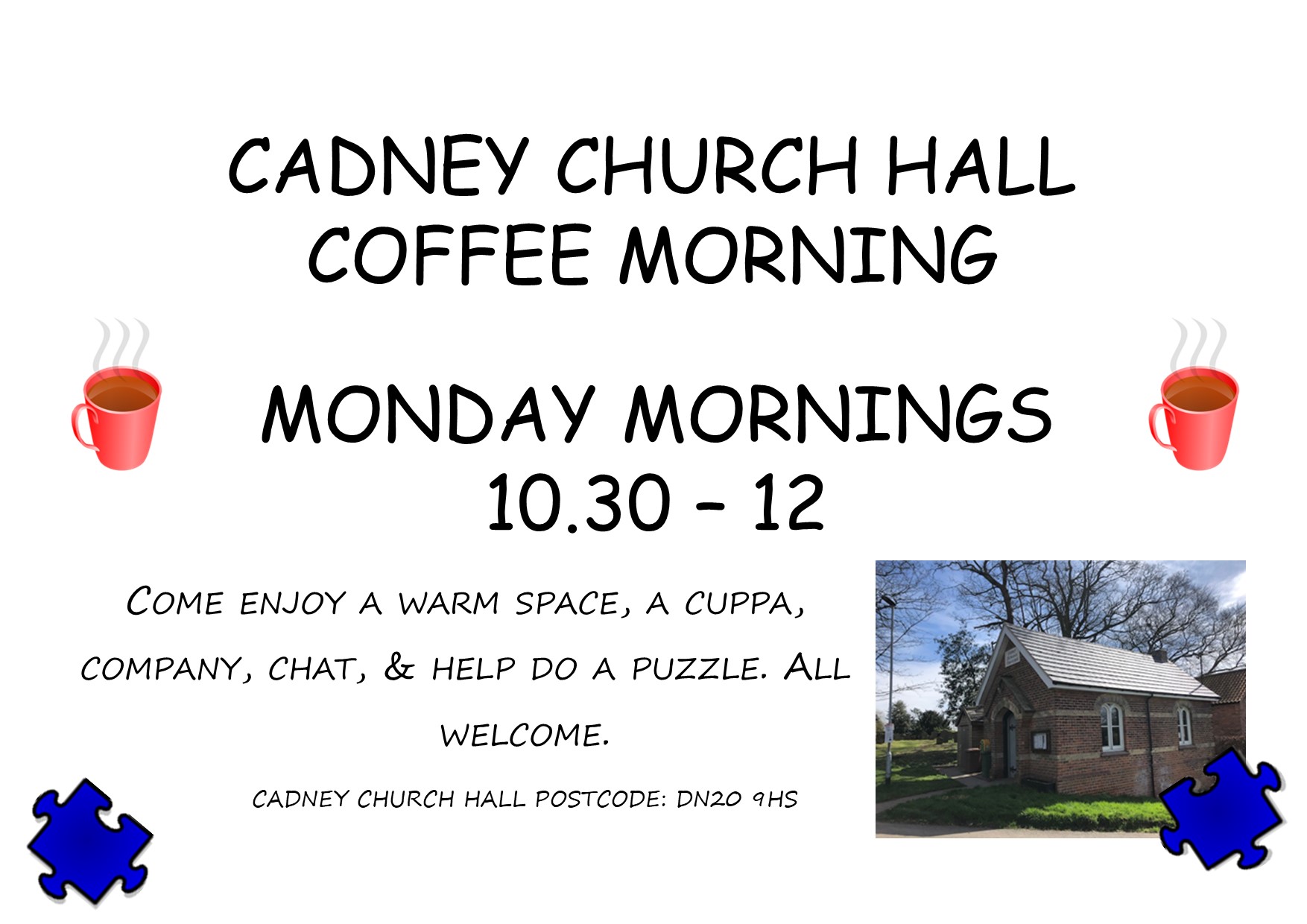Cadney Church Hall coffee morning