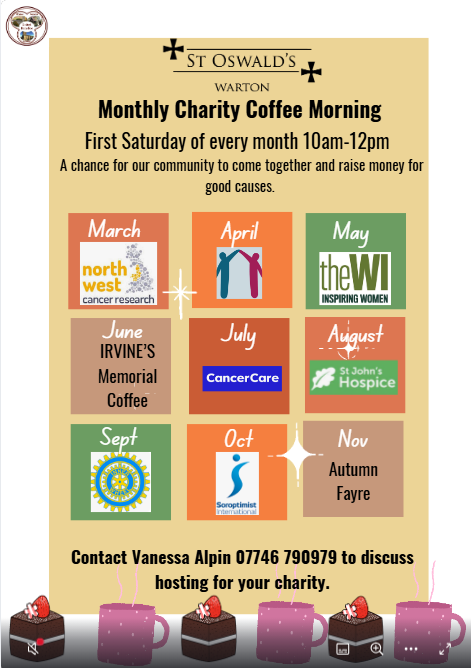Charity coffee mornings at St Oswald's