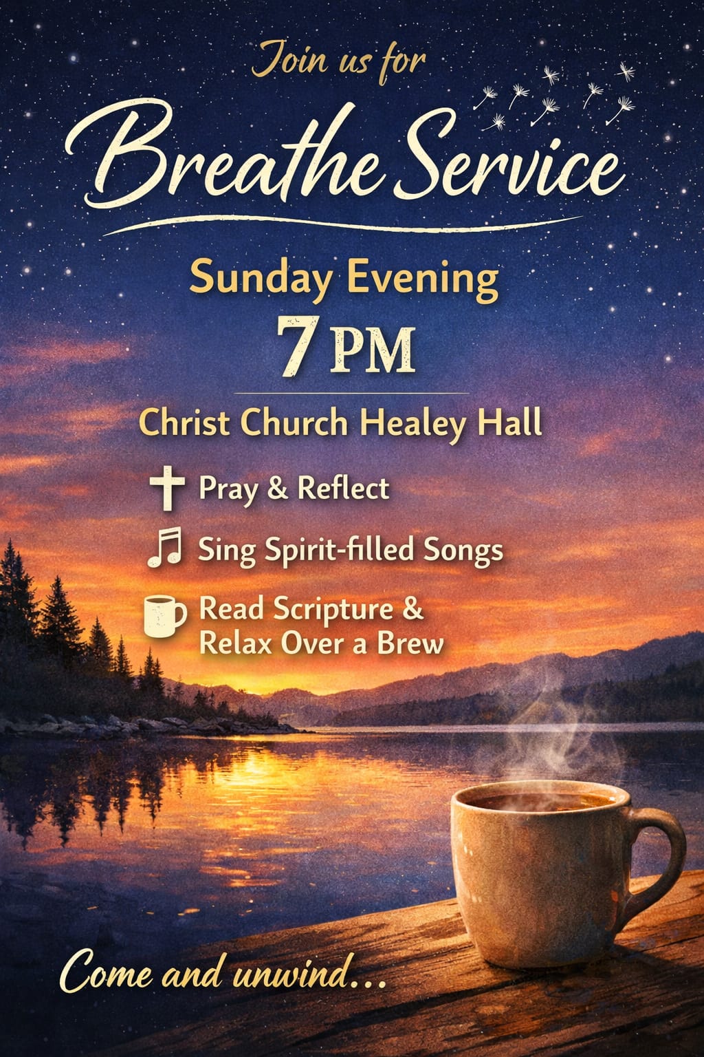 Breathe Service - new time and venue
