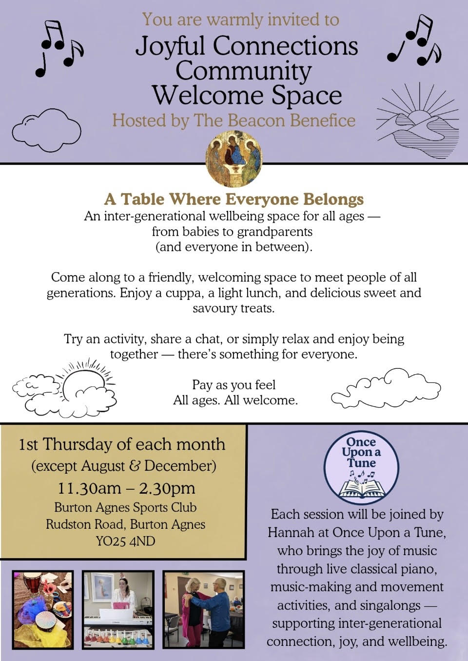 We Warmly invite you to the Joyful Connections Community Welcome Space