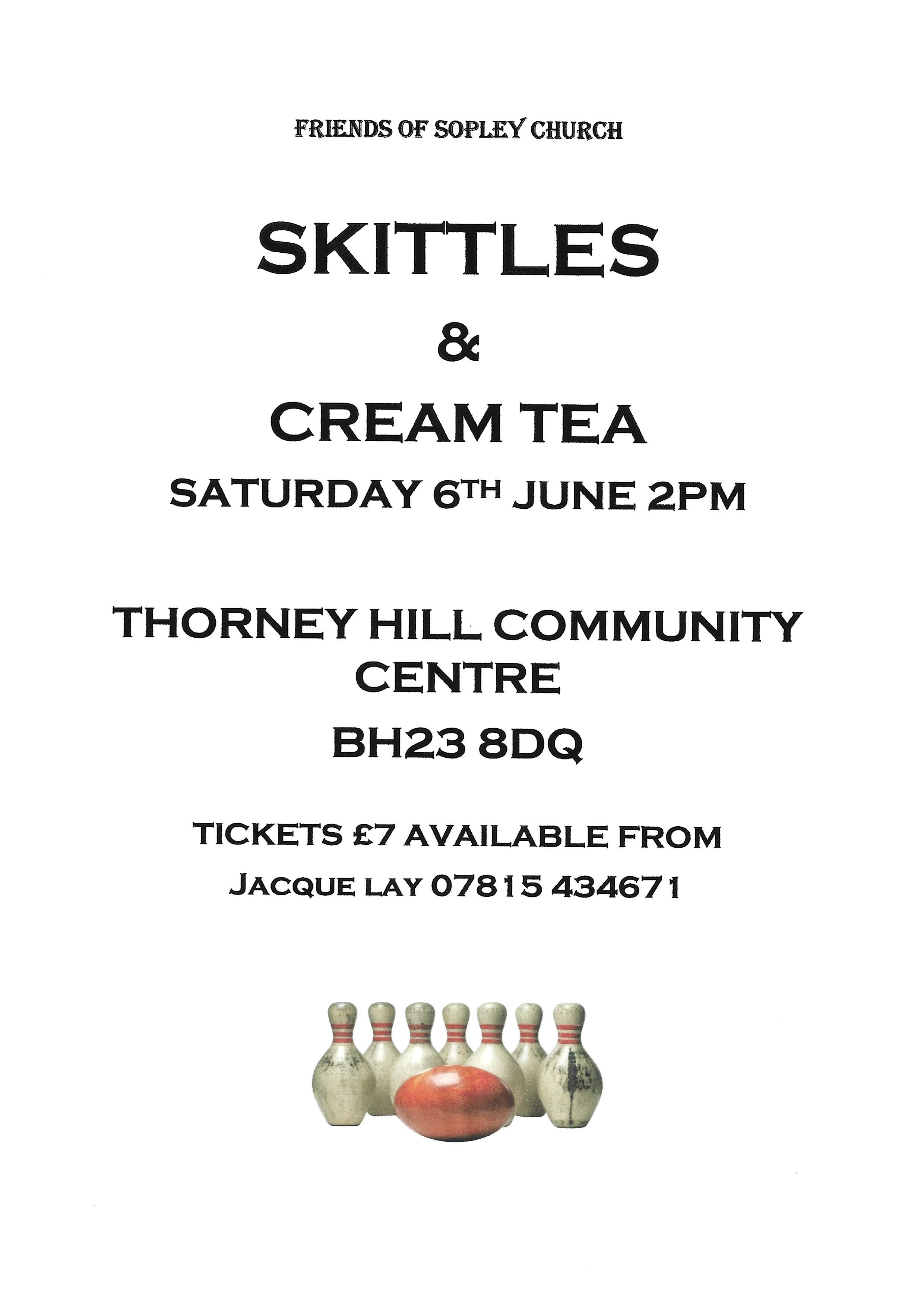 Friends O f Sopley Church Skittles and Cream tea