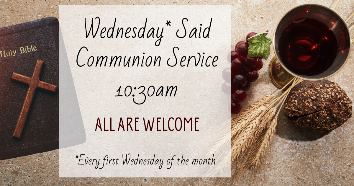 Wednesday Said Communion Service