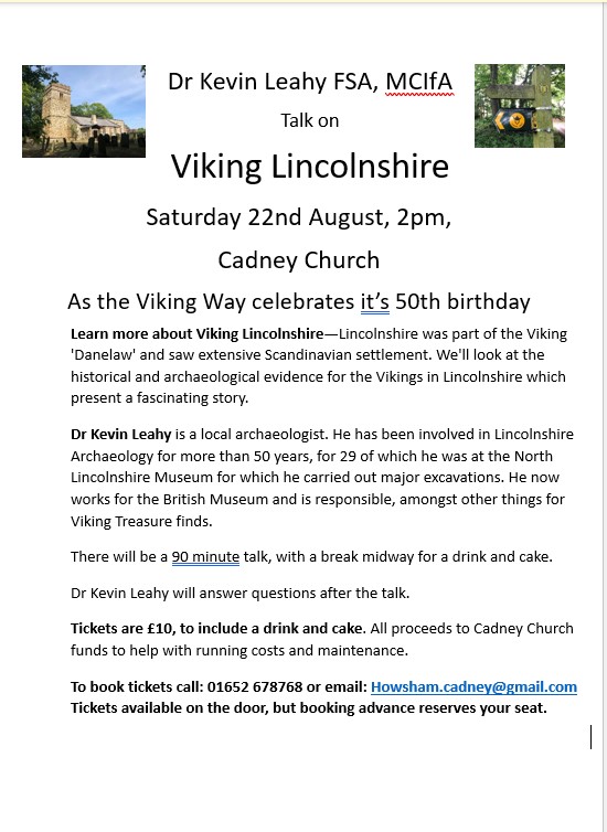Viking Lincolnshire Talk with Dr Kevin Leahy